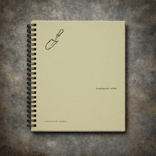The Trowel -Botanists Pause- Minimalist Notebook