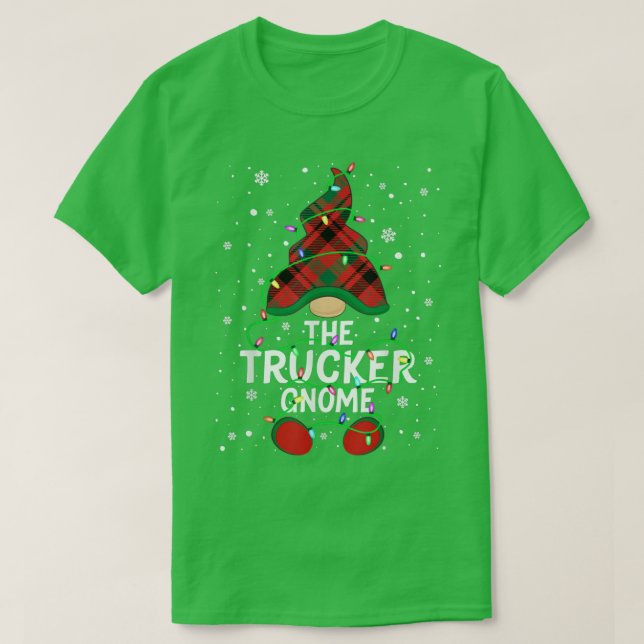 The Trucker Gnome Family Matching Group Xmas Light T-Shirt (Design Front)