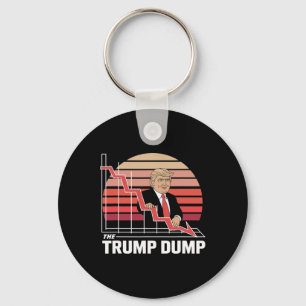 The Trump Dump Funny Anti Trump Stock Market Crash Key Ring