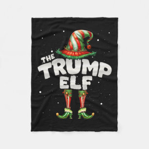 The Trump Elf Family Matching Group Christmas Fleece Blanket