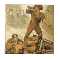 The Trumpet Calls Vintage WW1 Poster