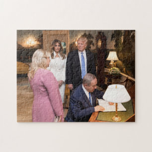 The Trumps & Netanyahus In Israel Jigsaw Puzzle