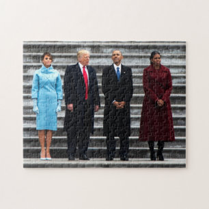 The Trumps & Obamas At Inauguration Jigsaw Puzzle