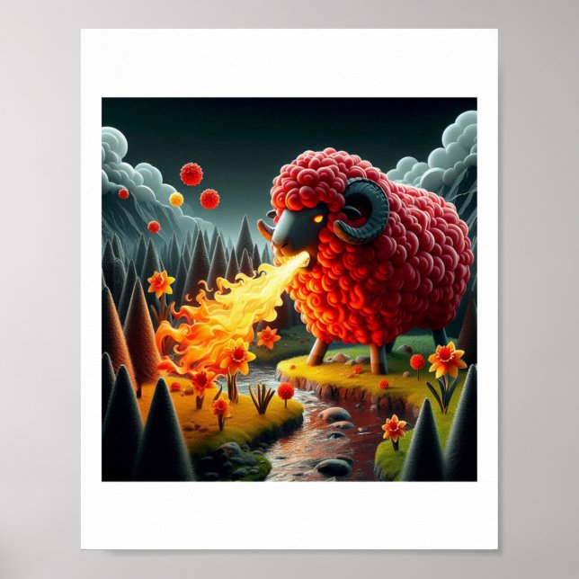 The Truth About The Welsh Dragon Sticker  Poster (Front)