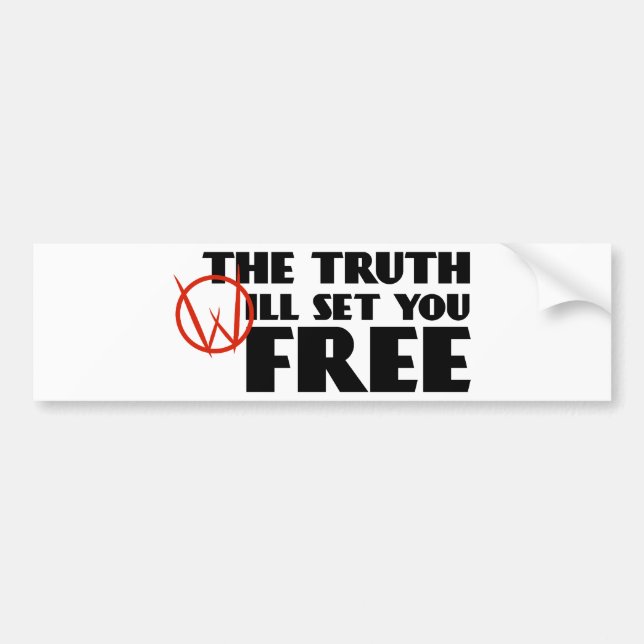 The Truth Will Set You Free Bumper Sticker (Front)