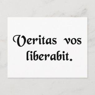 The truth will set you free. postcard