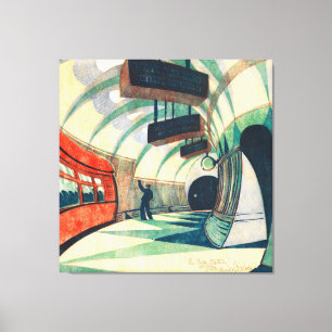 The Tube Station - Cyril Edward Power Canvas Print