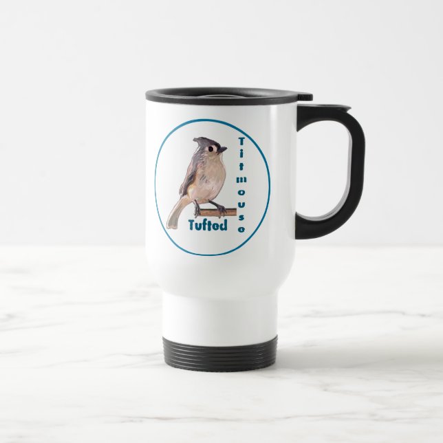 The Tufted Titmouse Travel Mug (Right)
