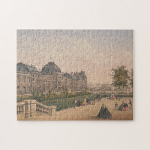 The Tuileries Palace, Paris, France Lithograph Jigsaw Puzzle