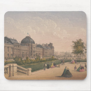 The Tuileries Palace, Paris, France Lithograph Mouse Pad