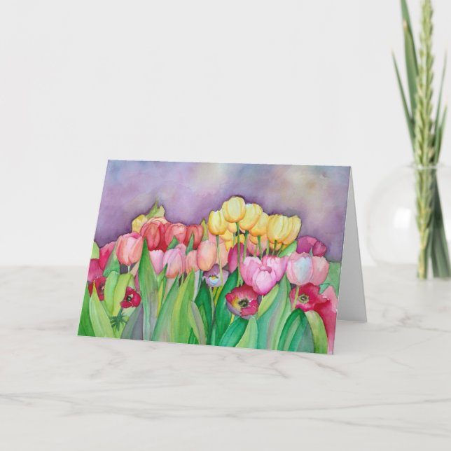 The Tulips Greeting Cards (Front)