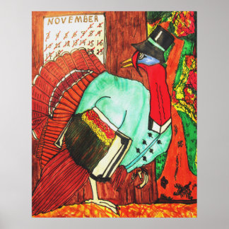THE TURKEY GOT AWAY! Thanksgiving Poster