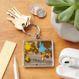 The Turning of the Aspens in Crested Butte Key Ring