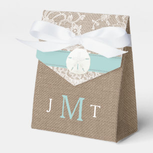 The Turquoise Sand Dollar Beach Wedding Collection Favour Box