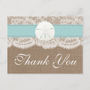 The Turquoise Sand Dollar Beach Wedding Collection Postcard