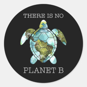 The Turtle There Is No Planet B Earth Day 2022  Classic Round Sticker