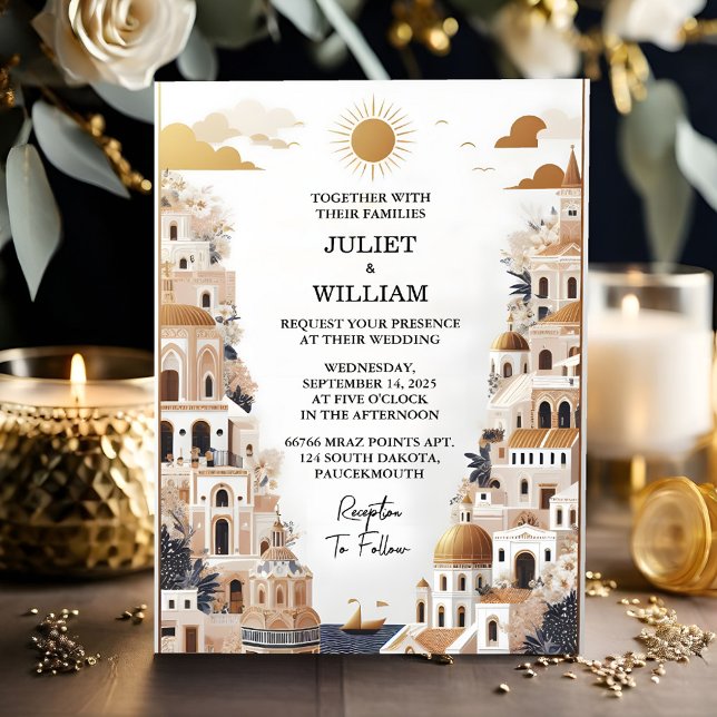 The Tuscan Italian Coffee Sorrento Casual Wedding Invitation (Creator Uploaded)