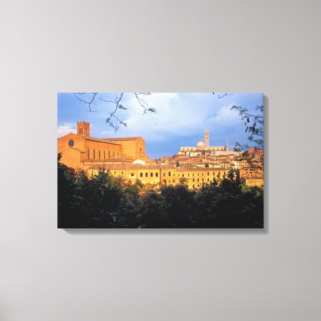 The Tuscan village of Sienna, Italy. Canvas Print (Front)