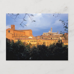 The Tuscan village of Sienna, Italy. Postcard