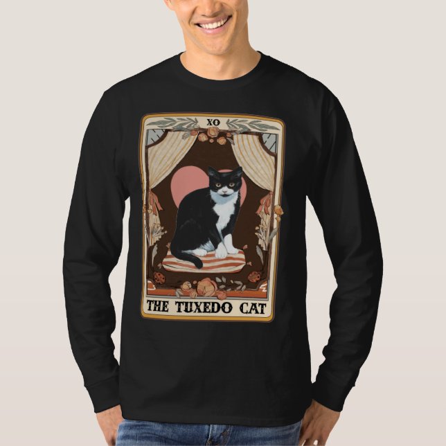 The Tuxedo Cat Tarot Card Tuxedo Cat Tuxedo Mom Ca T-Shirt (Front)