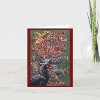 The Twelve Chickens of Christmas Card
