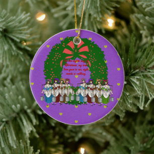 The Twelve Days of Christmas Collection: Day Eight Ceramic Tree Decoration