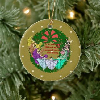 The Twelve Days of Christmas Collection: Day Nine Ceramic Tree Decoration