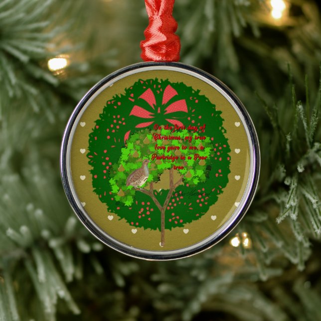 The Twelve Days of Christmas Collection: Day One Metal Tree Decoration (Tree)