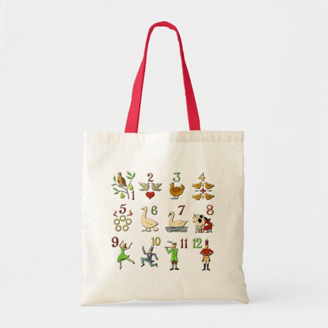 The Twelve Days of Christmas Tote Bag (Front)