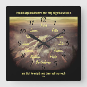 The Twelve Disciples of Jesus Square Wall Clock