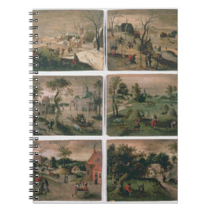 The Twelve Months of the Year: January, February, Spiral Notebook