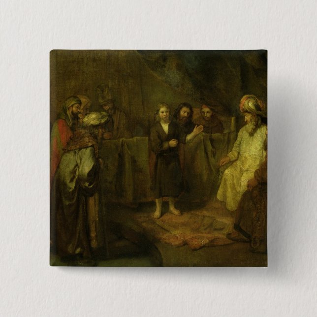 The Twelve Year Old Jesus in front of the 15 Cm Square Badge (Front)