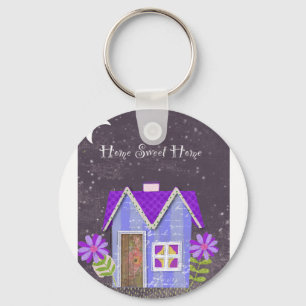 The Twilight Garden (Periwinkle & Indigo) Key Ring
