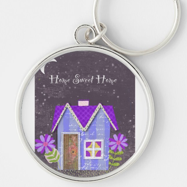 The Twilight Garden (Periwinkle & Indigo) Key Ring (Front)