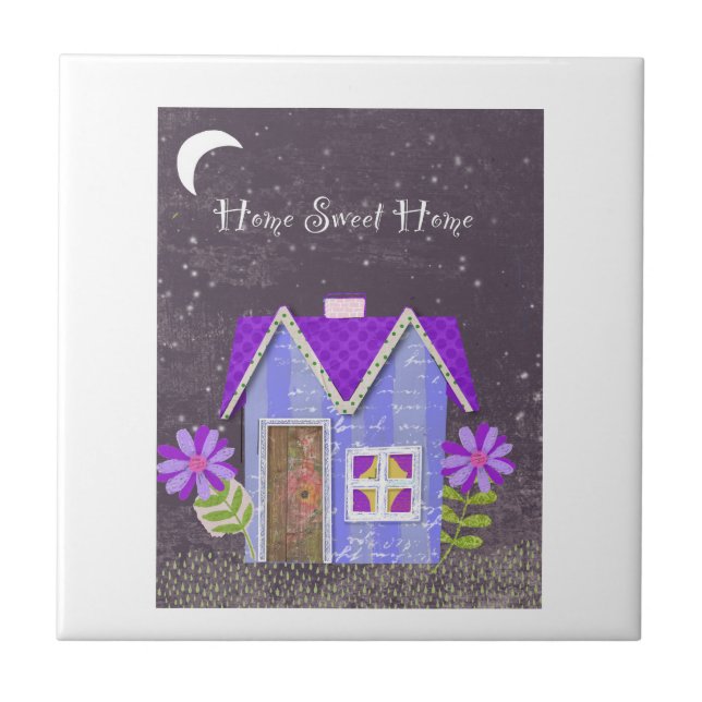The Twilight Garden (Periwinkle & Indigo) Tile (Front)