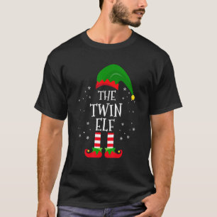 The Twin Elf Matching Family Christmas Party Pajam T-Shirt