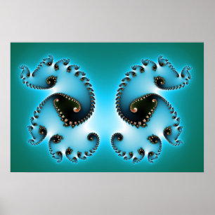 The twins Abstract Poster