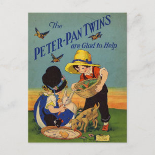 The Twins Are Glad to Help Postcard