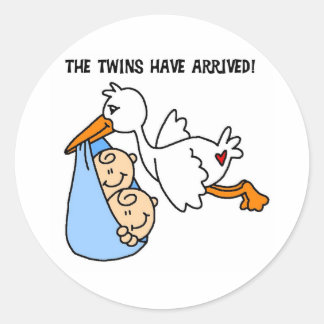 The Twins Have Arrived Classic Round Sticker