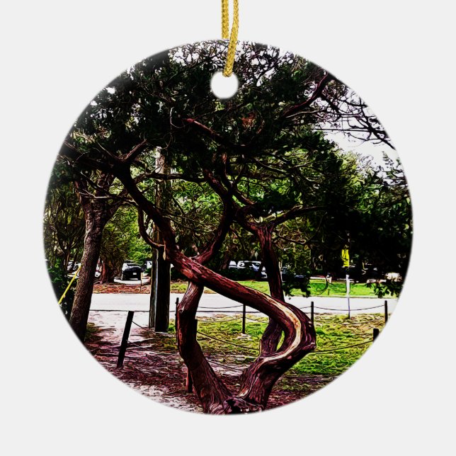 The Twisted Tree 1123 Ceramic Tree Decoration (Front)