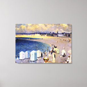 The Two Beaches in Winter, Parame, Saint-Malo Canvas Print