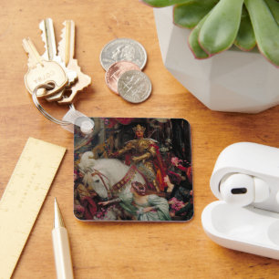 The Two Crowns by Sir Frank Bernard Dicksee Key Ring