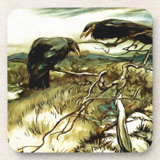 The Two Crows or Twa Corbies Makin A Mane Coaster