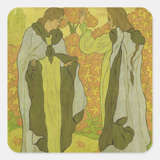 The Two Graces, 1895 Square Sticker (Front)