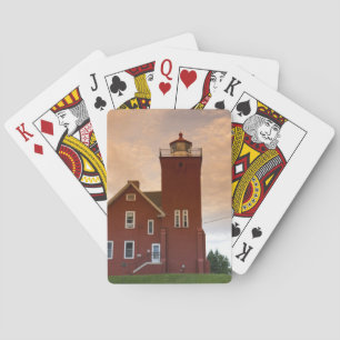 The Two Harbours Lighthouse overlooking Agate Bay Playing Cards