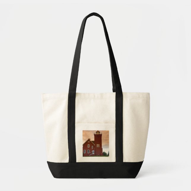 The Two Harbours Lighthouse overlooking Agate Bay Tote Bag (Front)