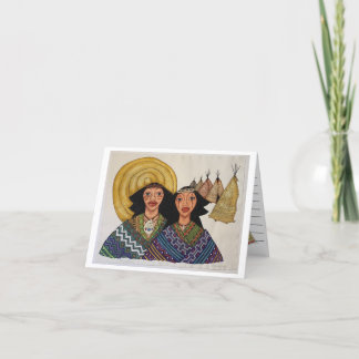 The two indians colourful Note Card