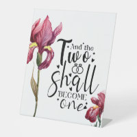 The Two Shall Become One Pink Iris Wedding