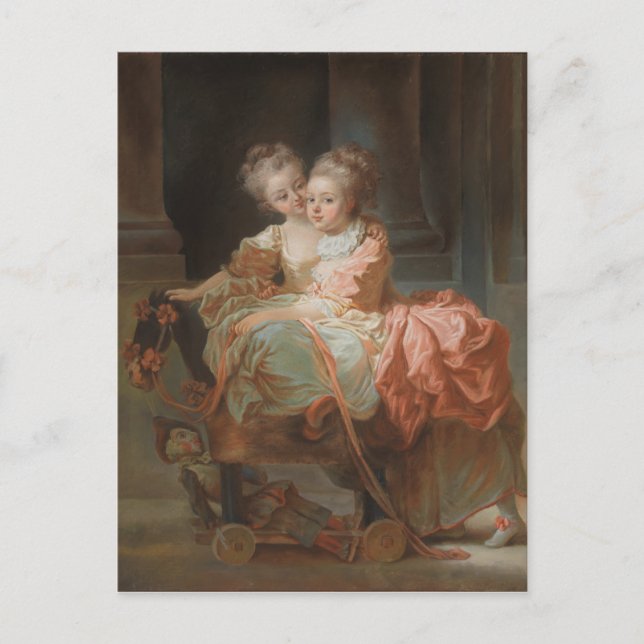 The Two Sisters - Jean-Honoré Fragonard Postcard (Front)