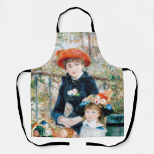 The Two Sisters, On the Terrace Auguste Renoir Apron